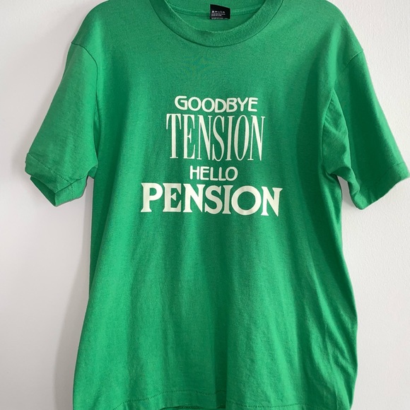 Screen stars vintage green humor retirement T-shirt single stitch - Picture 2 of 6